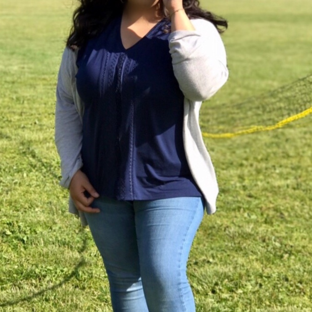 Gray cardigan